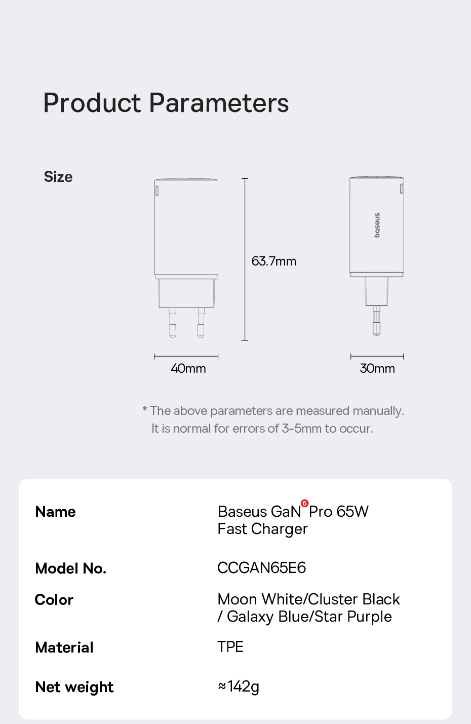 Củ sạc nhanh Baseus GaN6 Pro 65W - Đánh giá từ người dùng