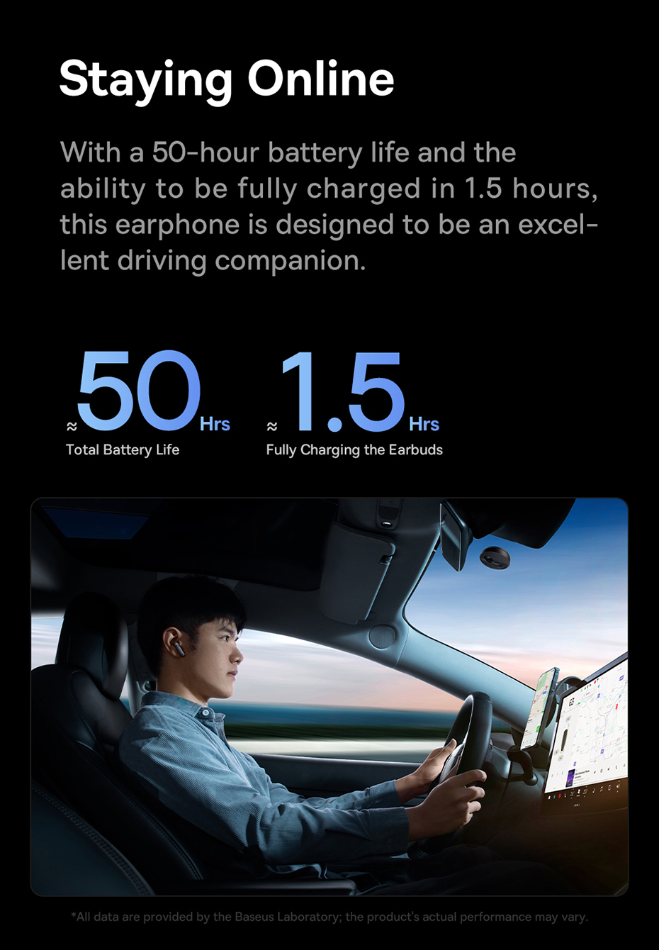 chube Tai nghe không dây đơn thông minh cho ô tô Baseus C-Mic CM10