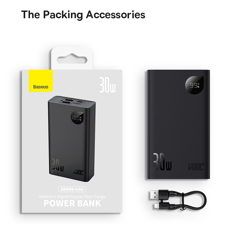 chube Pin dự phòng 30W OS-Baseus Adaman2 VOOC Edition 20000mAh