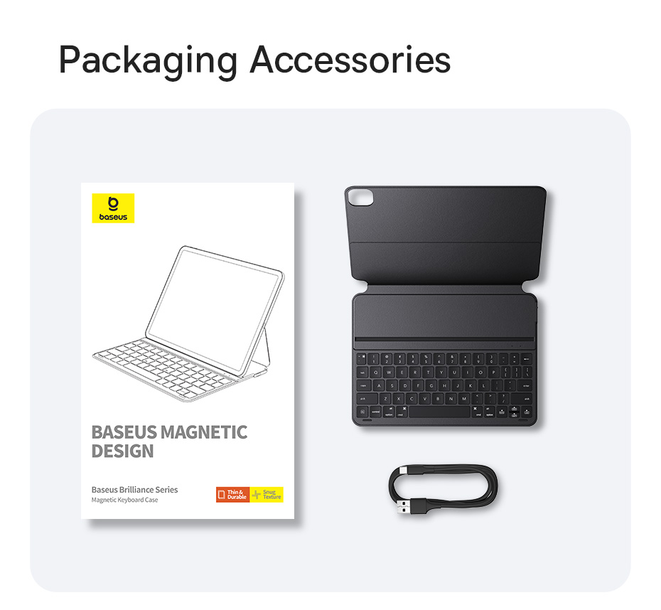 chube Bao da tích hợp bàn phím nam châm Baseus Brilliance
