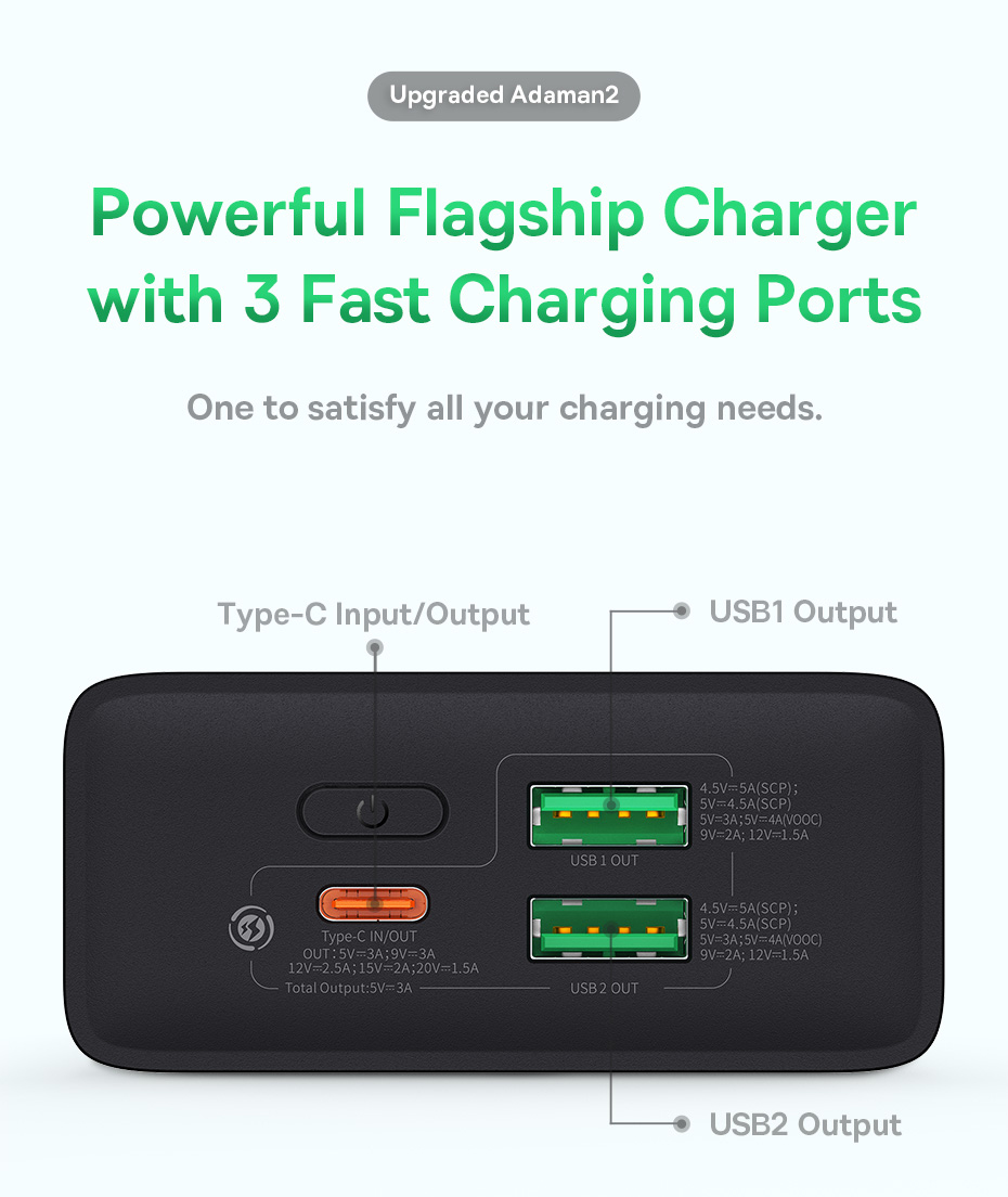 chube Pin dự phòng 30W OS-Baseus Adaman2 VOOC Edition 20000mAh