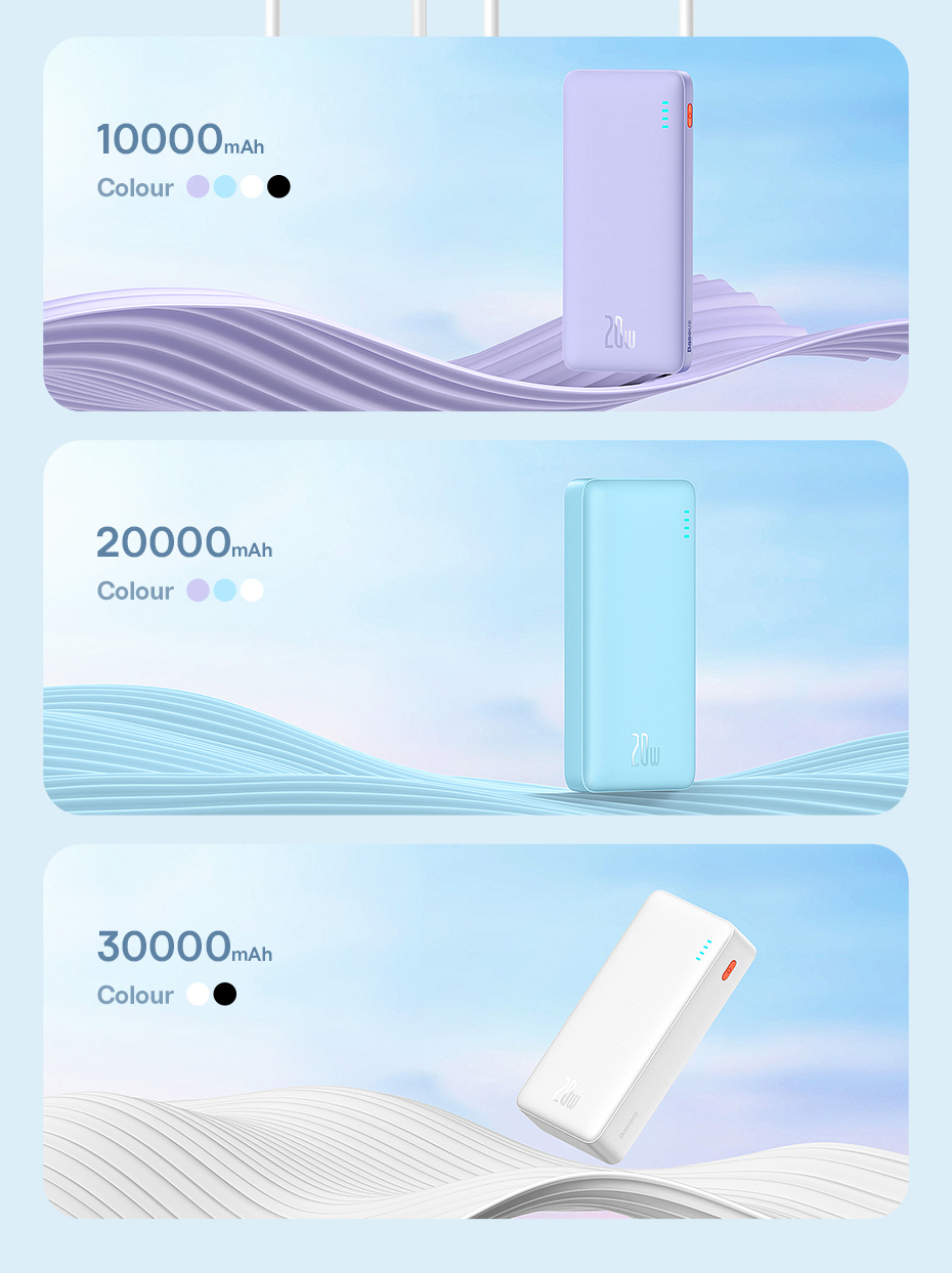chube Sạc dự phòng 20W Baseus Airpow Fast Charge Power Bank 10000mAh 30000mAh