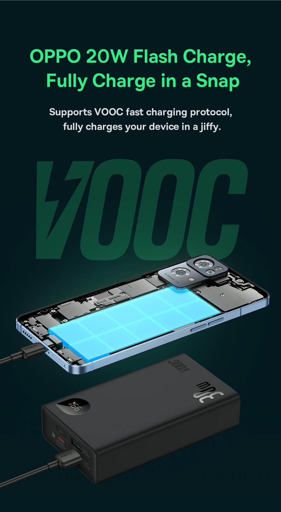 chube Pin dự phòng 30W OS-Baseus Adaman2 VOOC Edition 20000mAh