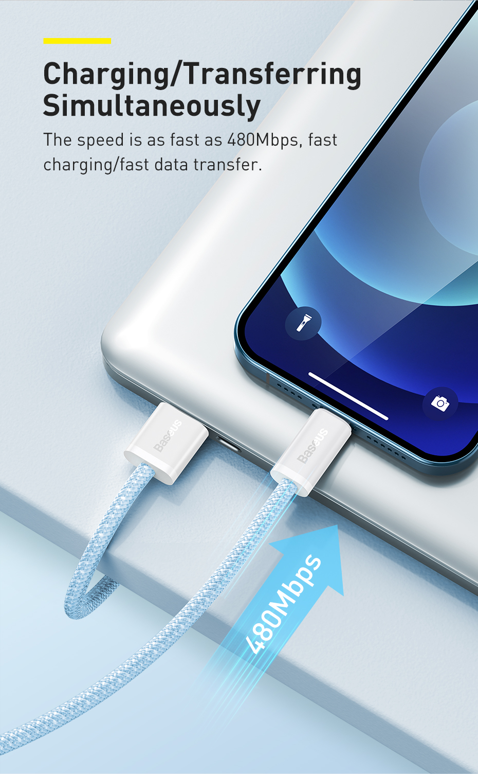 Cáp sạc nhanh Baseus Dynamic Series tương thích thiết bị Apple