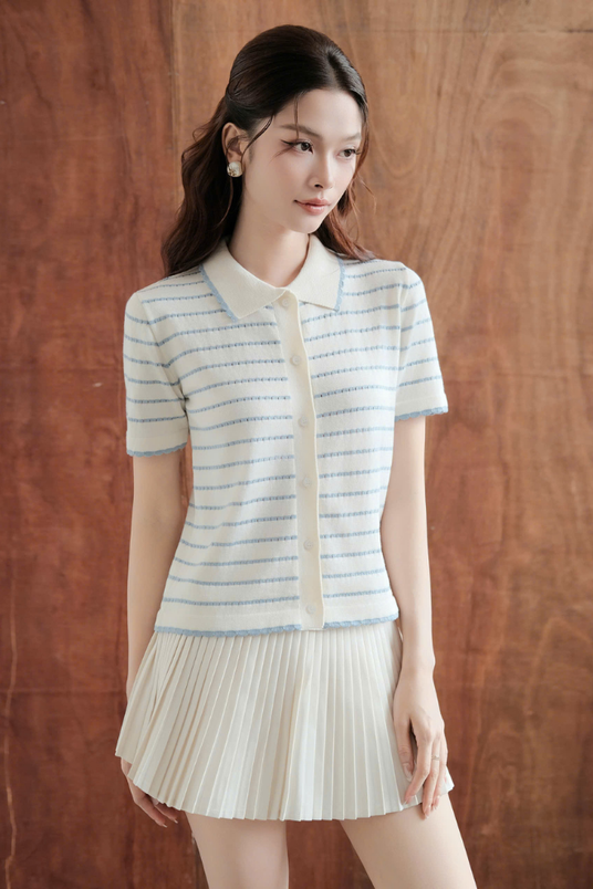 Áo Dệt Kim Neko Polo RR25DK26