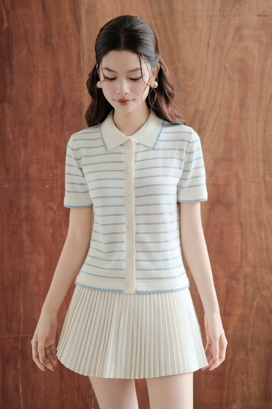 Áo Dệt Kim Neko Polo RR25DK26