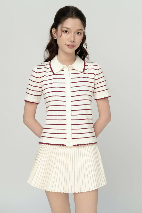 Áo Dệt Kim Neko Polo RR25DK26
