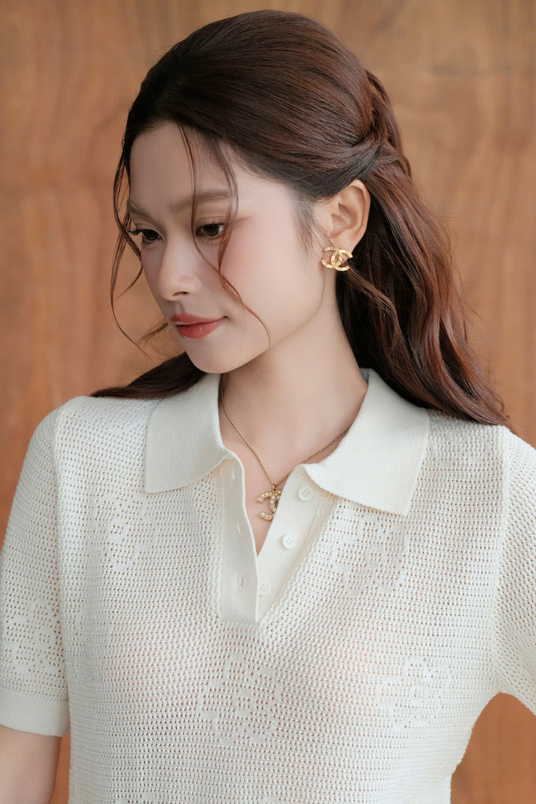 Áo Dệt Kim Berry Polo RR25DK39