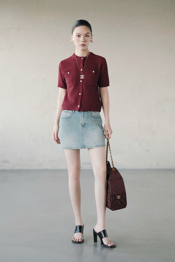 Váy Quần Shiny Skort Jeans RR25VQ11