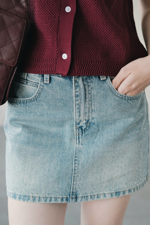 Váy Quần Shiny Skort Jeans RR25VQ11