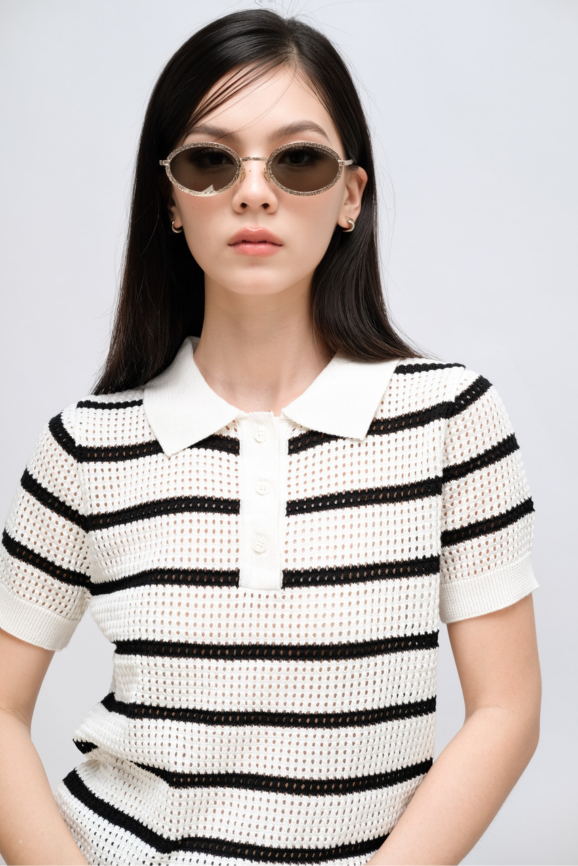 Áo Nữ Dệt Kim Ivy Polo RR24DK06