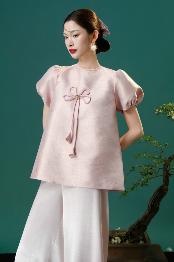 Áo Gấm Nữ Lan Chi RR26AK05