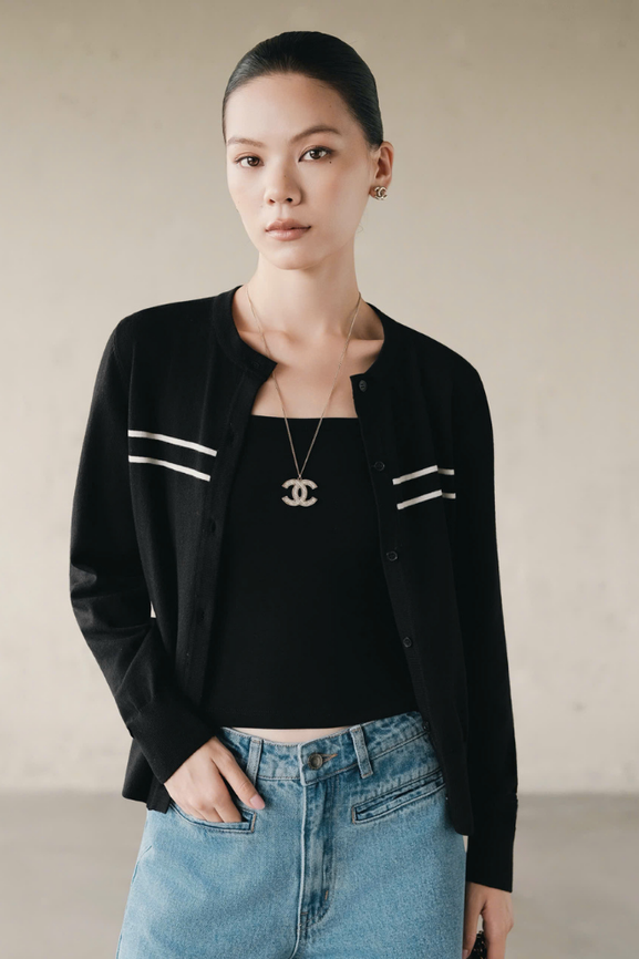 Áo Dệt Kim Sia Cardigan RR25DK51