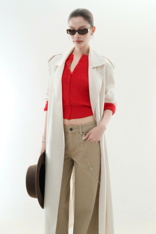 Áo Khoác Kiểu Nữ Silk Trench Coat RR26KK10