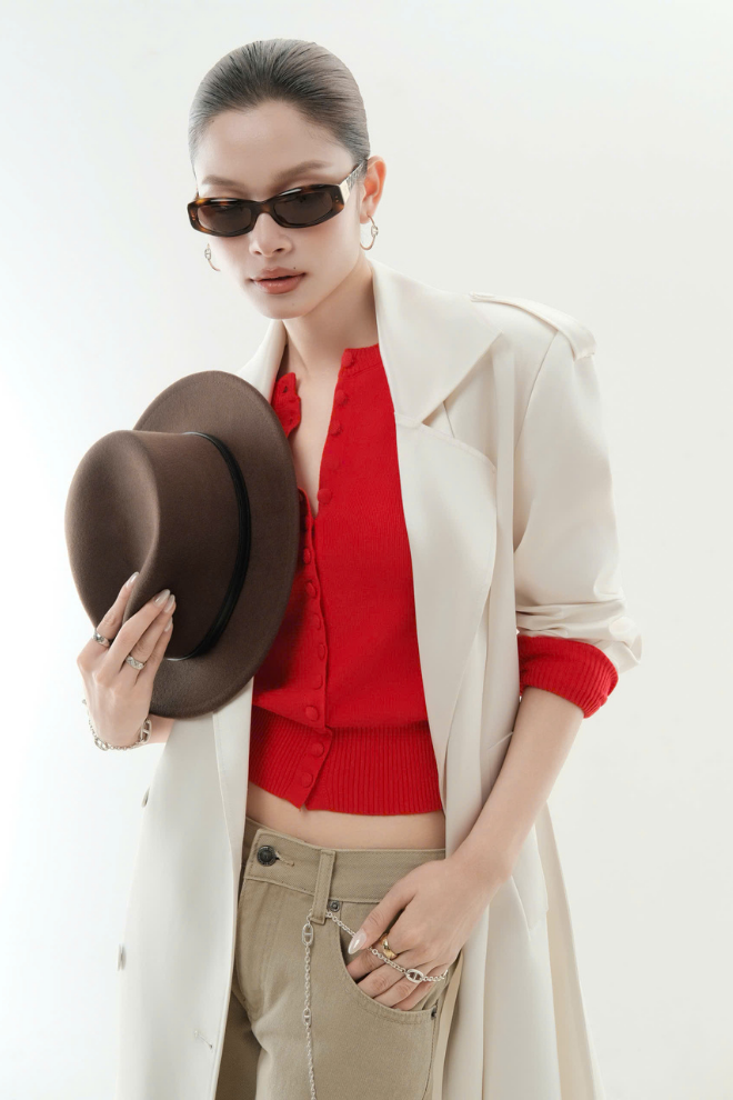 Áo Khoác Kiểu Nữ Silk Trench Coat RR26KK10