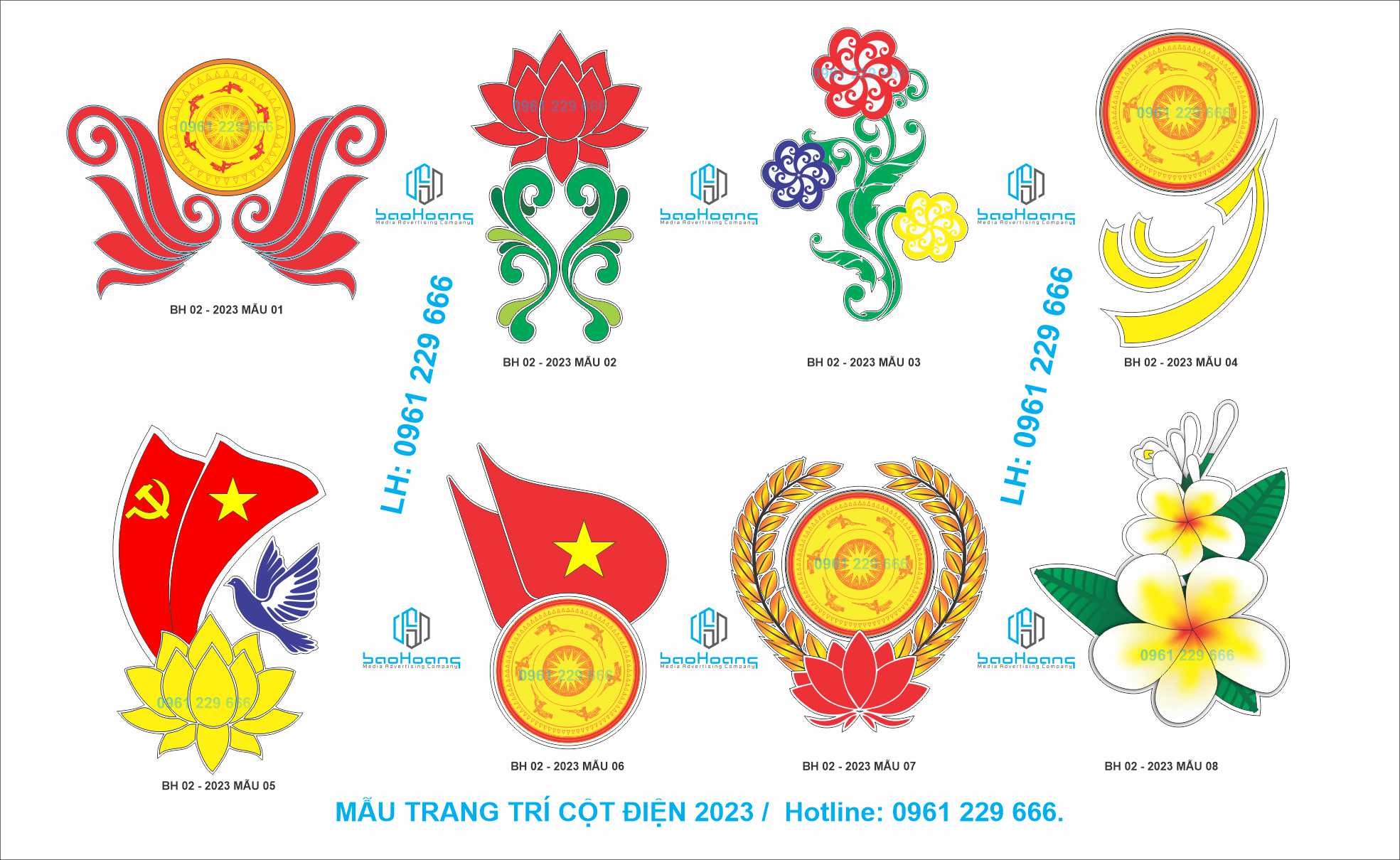 Hoa văn trang trí cột điện