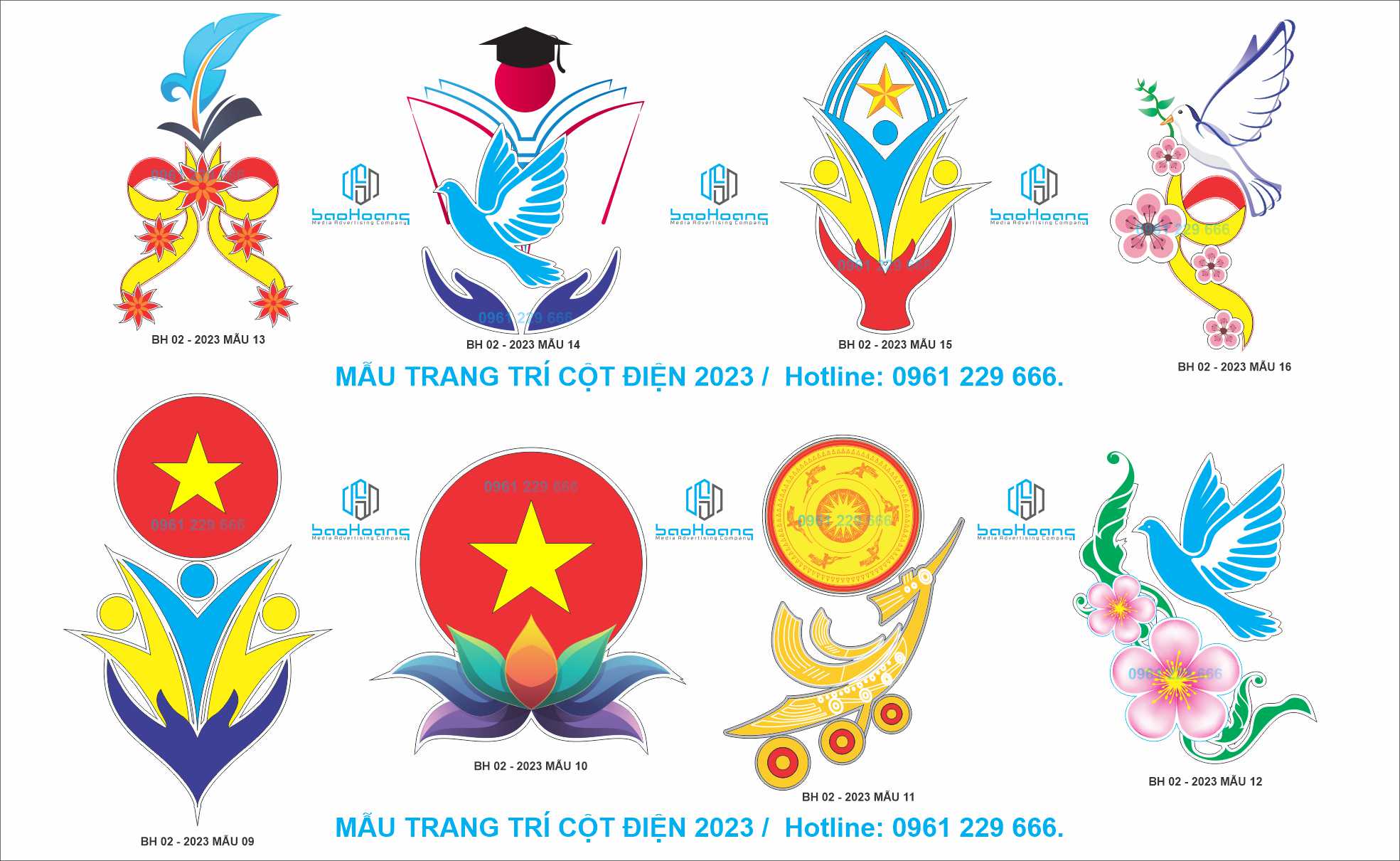 Hoa văn trang trí cột điện