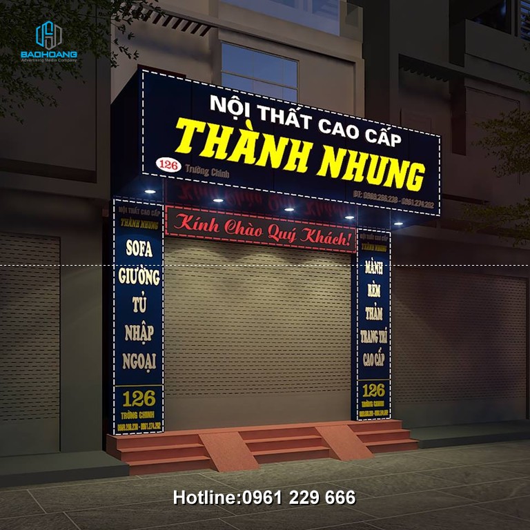 Làm biển quảng cáo tại Long Biên