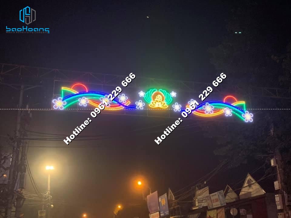 Trang trí led ngang đường