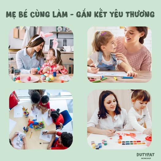 Mẹ Bé Cùng Làm đồ handmade tại DUTYPAT workshop – Gắn Kết Yêu Thương