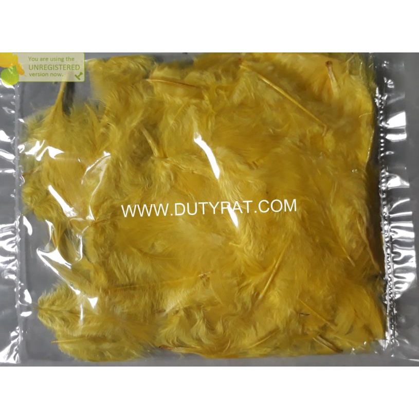 Lông vũ gói 7gam đủ màu dài 4-10CM (khoảng 80-90 cái)