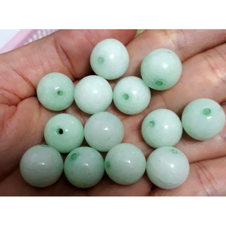 5 hạt đá thiên nhiên 12mm xanh ngọc