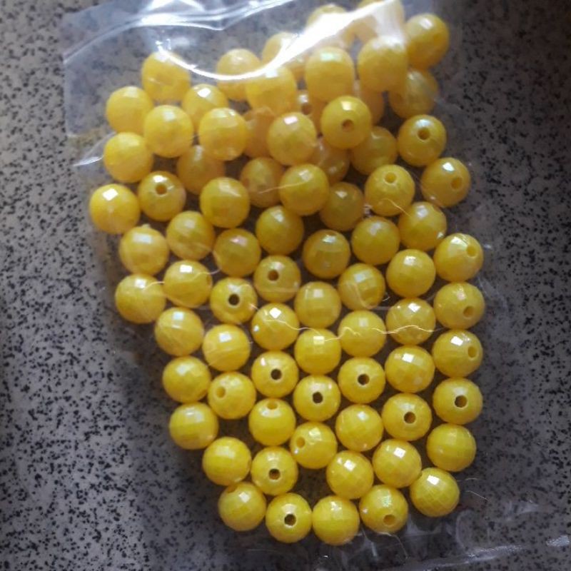 40_160 hạt nhựa 8mm màu vàng ST8-02