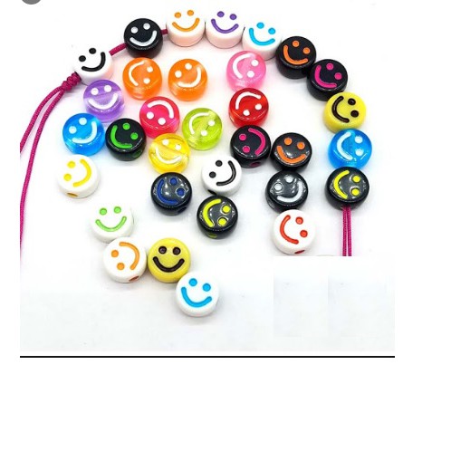 10 gam hạt mặt cười 7MM / 10mm làm vòng nhiều màu