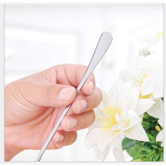 Muỗng cà phê & ăn kem cán dài bằng thép không gỉ Inox