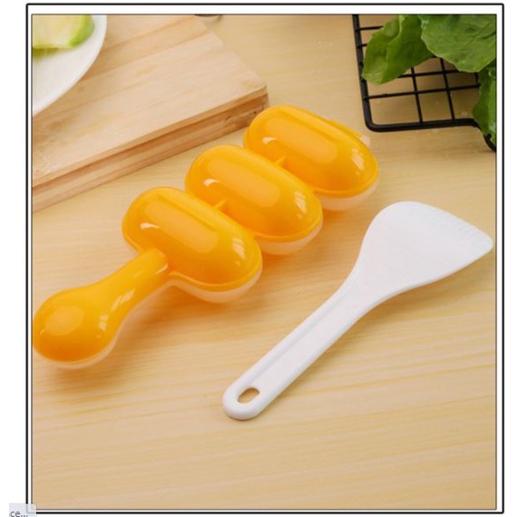 (Tặng thìa) Khuôn lắc cơm dụng cụ làm cơm nắm viên tròn