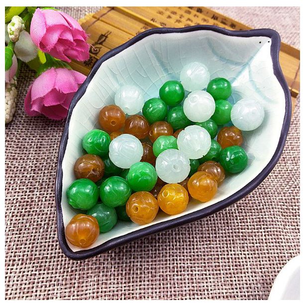 (P131-29) -MH2640 gói 1 viên charm hoa sen đá 10-12mm mix vòng