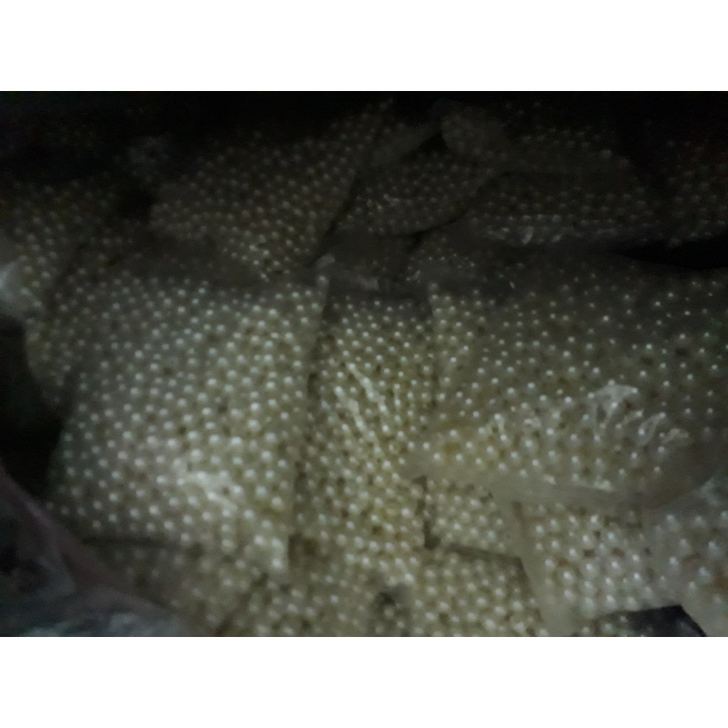 500gam Hạt ngọc trai nhựa 6-8-10mm không lỗ, có lỗ  -gói 0.5kg