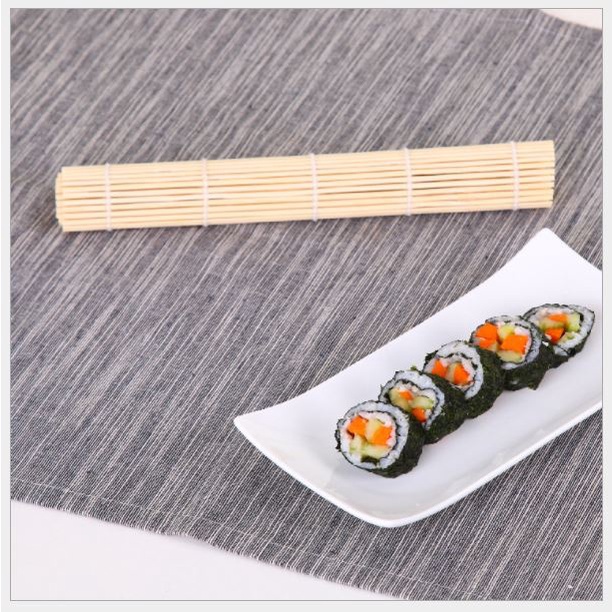 Mành tre cuộn cơm kimbab hàn quốc,  sushi  Nhật Bản (p191-113)