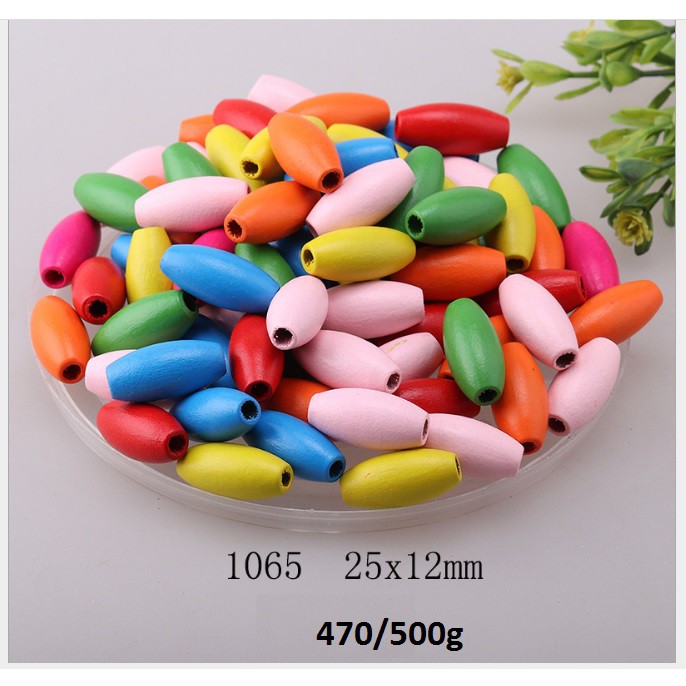 gói 5gam hạt gỗ lu thống, hình ống nhiều màu nhiều size