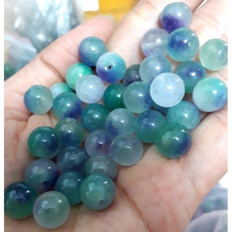 5 hạt đá thiên nhiên 10mm xanh tím