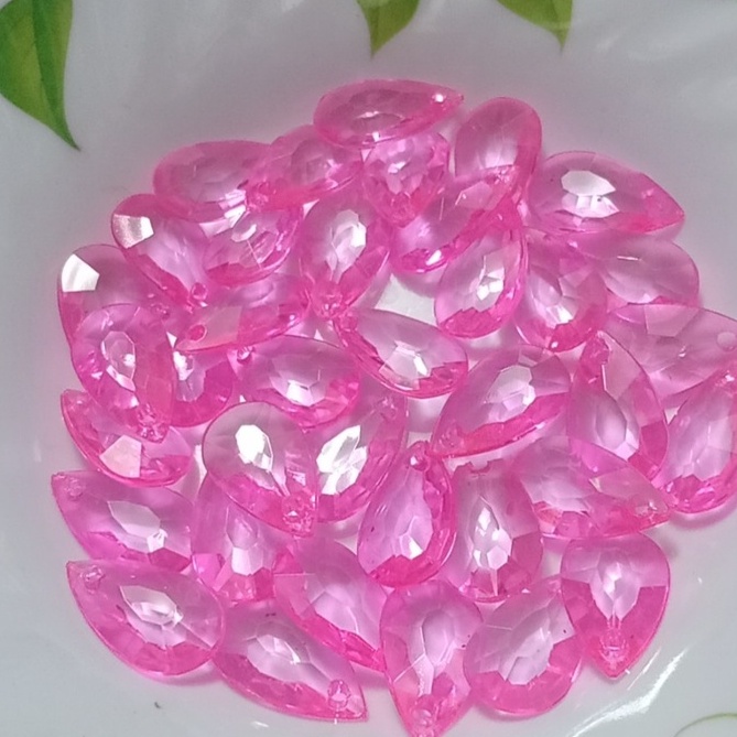 10-25-50gam hạt nhựa hình giọ nước dẹp size 12x20mm