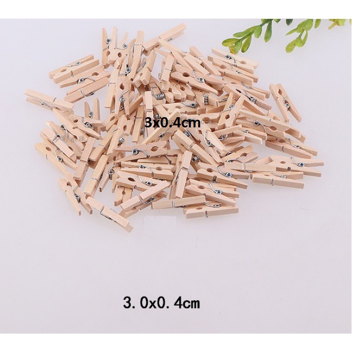 10-20 kẹp gỗ treo ảnh  nhiều size để chọn +5met dây treo