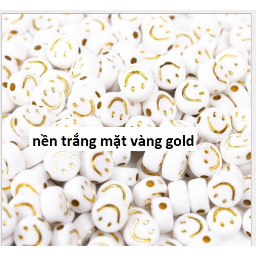 25 gam hạt mặt cười 7MM / 10mm làm vòng nhiều màu