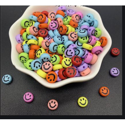 10 gam hạt mặt cười 7MM / 10mm làm vòng nhiều màu