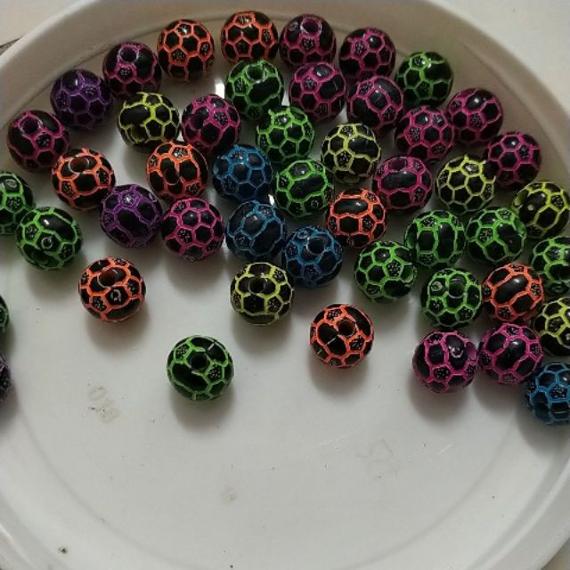 Hạt nhưa quả bóng đen nhiều màu 10mm