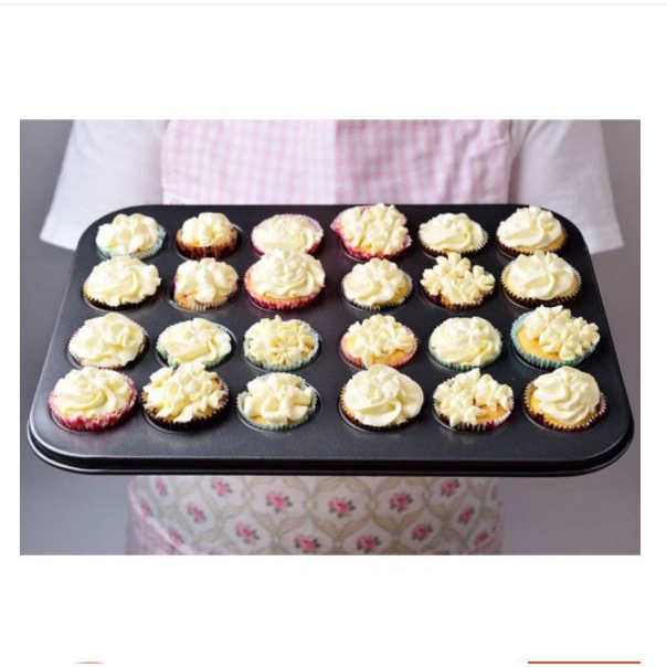 Khuôn nướng bánh Cupcake, bánh Muffin 4 ô / 6 ô /12 ô chống dính