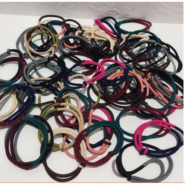 10 dây buột tóc sợi đôi 2 màu