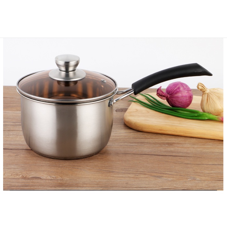 Quánh, nồi nấu sữa 18cm bằng thép không rỉ inox 201