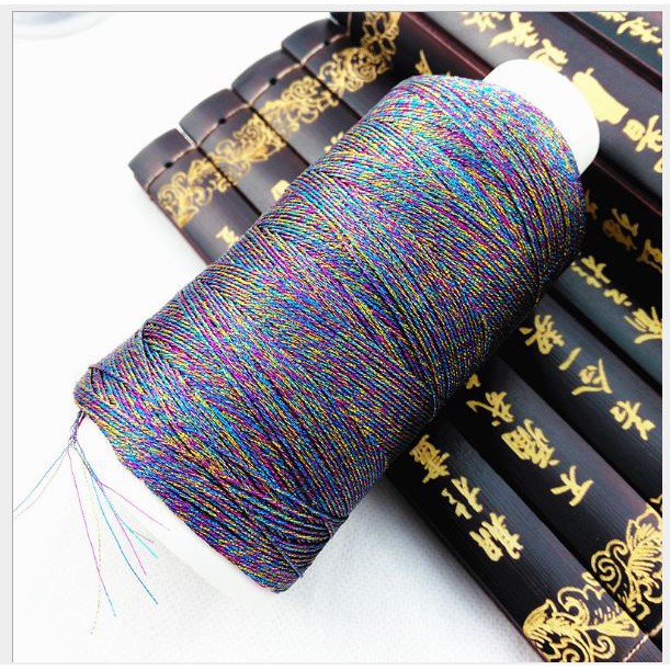 chỉ kim tuyến cuộn lớn đủ size 0.2-0.4-0.6-0.8mm trang trí handmade, làm vòng