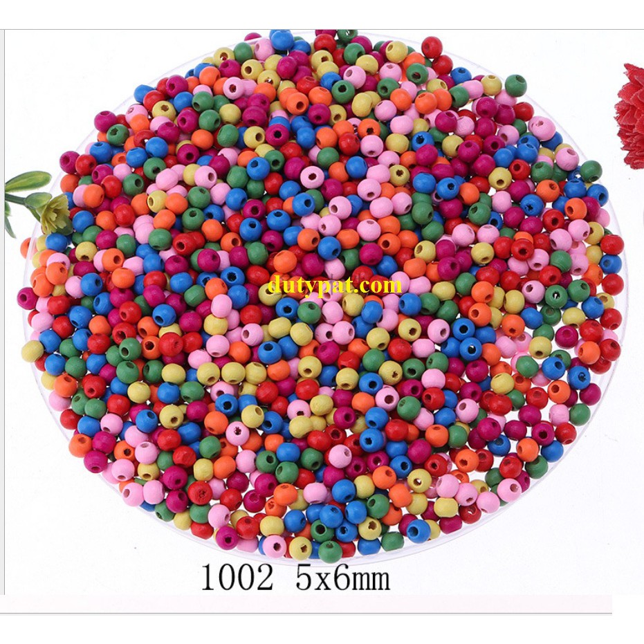 100gam Hạt gỗ đủ màu đủ size 4mm-5mm-6mm-8mm-10mm-12mm-14mm-16mm-18mm-20mm-25mm-30mm