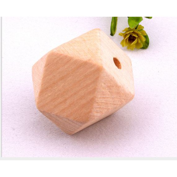 2 hạt gỗ đa giác đủ size 10mm-12mm-14mm-16mm-18mm-20mm-25mm-30mm
