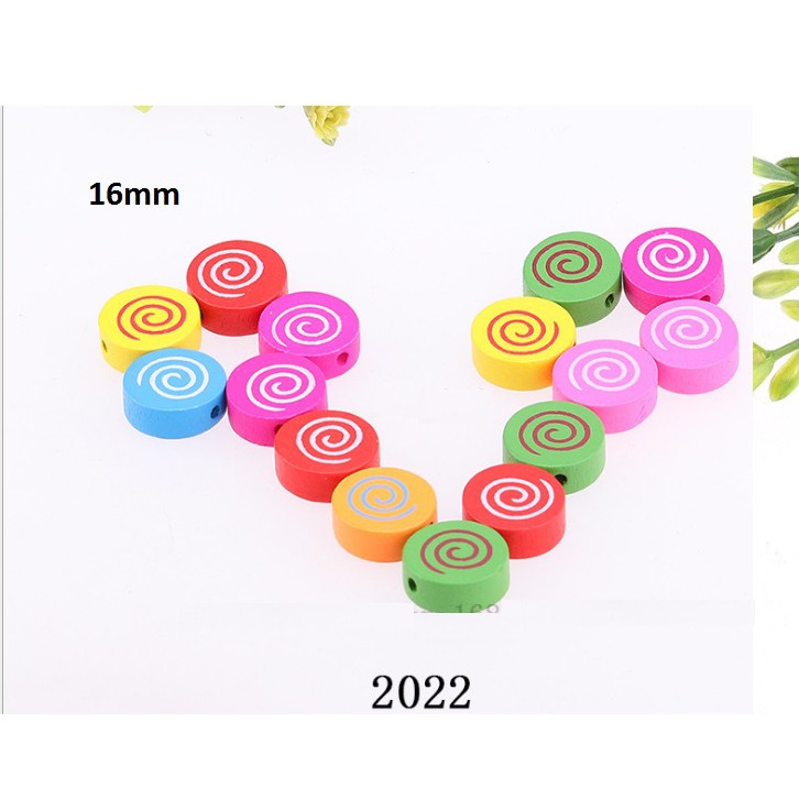 10 viên gỗ tròn in làm đồ chơi, trang trí diy-mã 2022-2024
