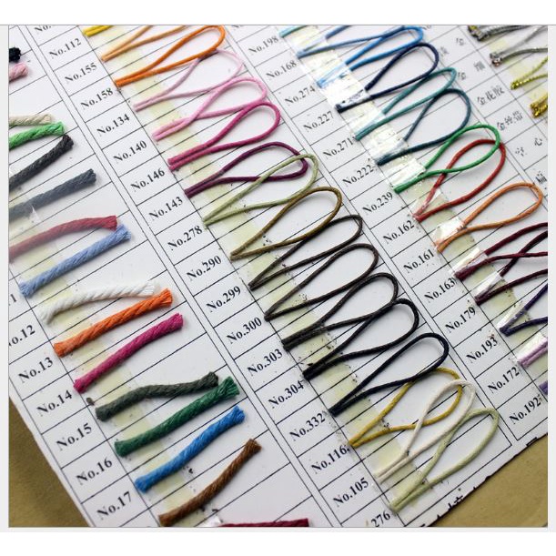 bó 10met size 1.5mm / 2mm dây sáp cói ,dây sáp bông làm vòng,trang trí tranh, thiệp, sách, đan dream catcher