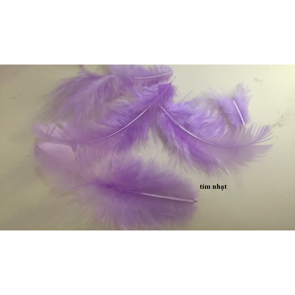 Lông vũ gói 7gam đủ màu dài 4-10CM (khoảng 80-90 cái)