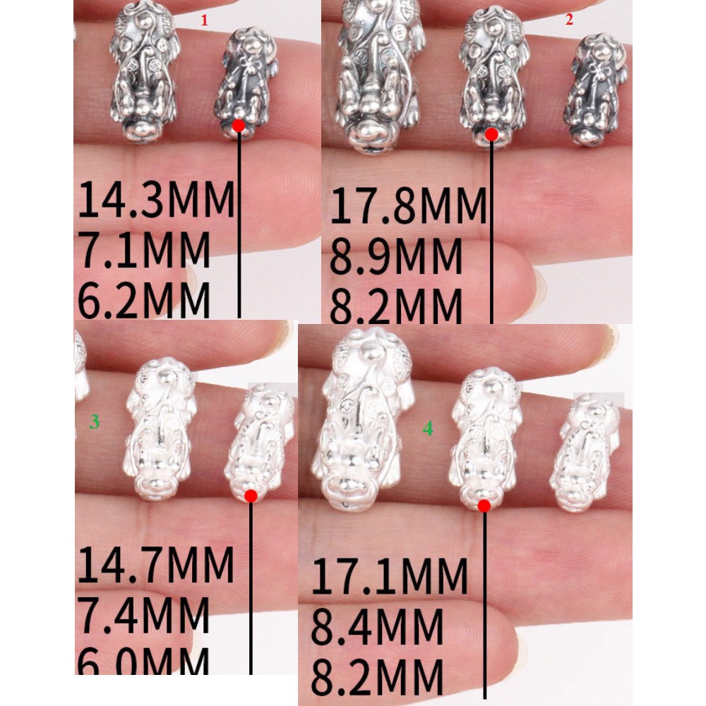 tỳ hưu bạc thái 925 size nhỏ